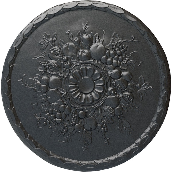 Ekena Millwork Anthony Harvest Ceiling Medallion (Fits Canopies up to 2 1/8"), 22 1/2"OD x 1 1/4"P, Pewter CM22ATPES - main